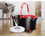 Spin Rotating Mop and Bucket Set with Wheels