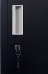 2-Door Locker for Office Home Storage Black