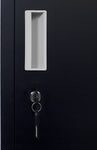4-Door Vertical Locker for Office Gym Shed School Home Storage Black