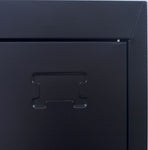 4-Door Vertical Locker for Office Gym Shed School Home Storage Black