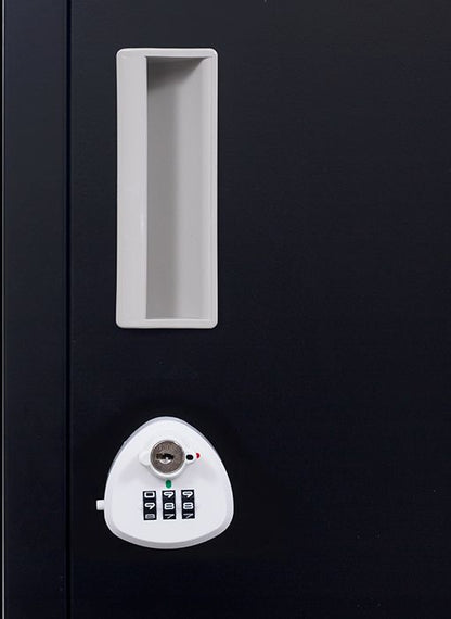 12 Door Locker for Office Gym - Black 
