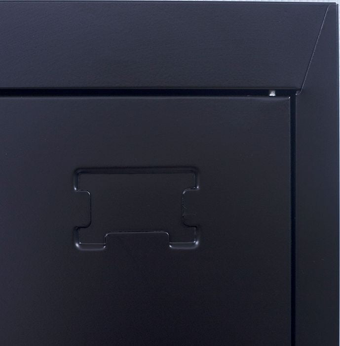 12 Door Locker for Office Gym - Black 
