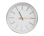 Modern Silent Wall Clock - Quartz Battery Operated Gold