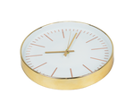 Modern Silent Wall Clock - Quartz Battery Operated Gold