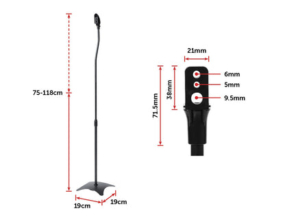 Adjustable 2pcs Speaker Stands