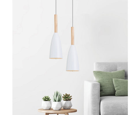  White Pendant Lighting Kitchen Lamp Modern Pendant Light Bar Wood Ceiling Lights