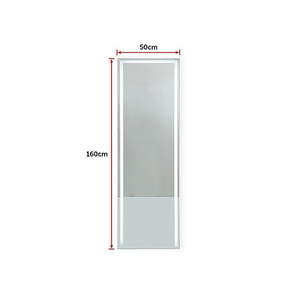 LED Full Length Mirror Standing Floor Makeup Wall Light Mirror 1.6M