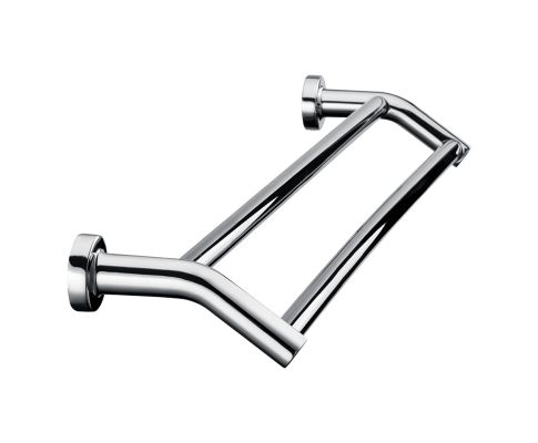 Double Classic Chrome Towel Bar Rail Bathroom