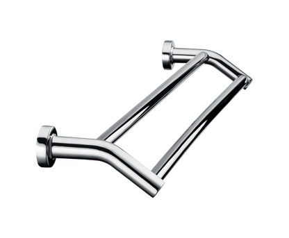 Double Classic Chrome Towel Bar Rail Bathroom