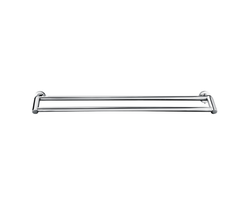 Double Classic Chrome Towel Bar Rail Bathroom