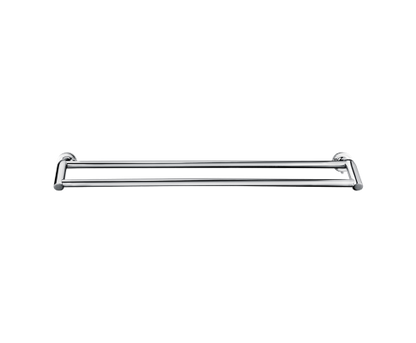 Double Classic Chrome Towel Bar Rail Bathroom