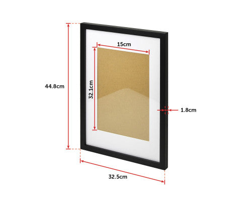 Photo Frames Collage Black A3 Picture Frame Wall Set Home Decor 3Pcs