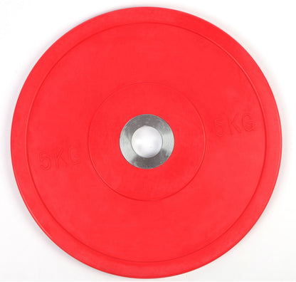 Set Of 2 X 5KG Rubber Bumper Weight Plate