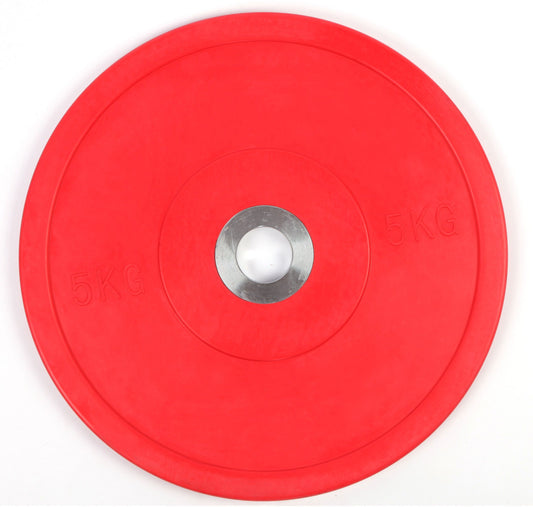 Set Of 2 X 5KG Rubber Bumper Weight Plate