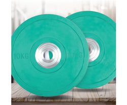 Set Of 2 X 10Kg Pro Olympic Rubber Bumper Weight Plate