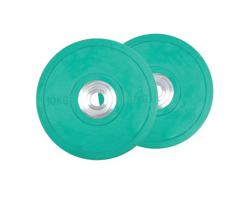 Set Of 2 X 10Kg Pro Olympic Rubber Bumper Weight Plate