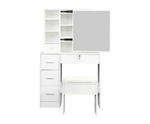 Dressing Table Stool Mirror Jewellery Cabinet-White