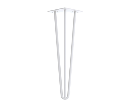 Set of 4 Industrial 3 - Rod Retro Table Legs 12mm- 41cm White/Black