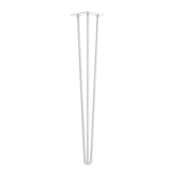 Set of 4 Industrial 3 - Rod Retro Hairpin Table Legs 71cm-White/Black