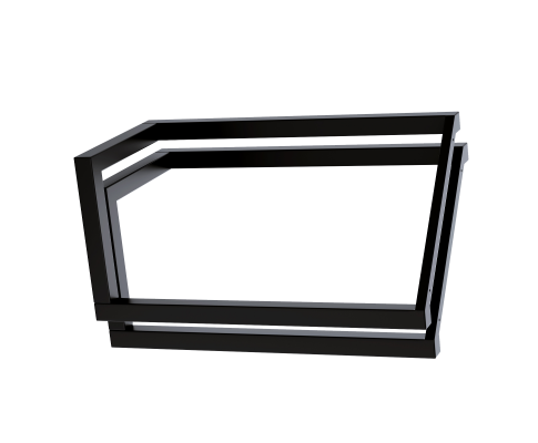 V Shaped Table Bench Desk Legs Fully Welded - White/Black