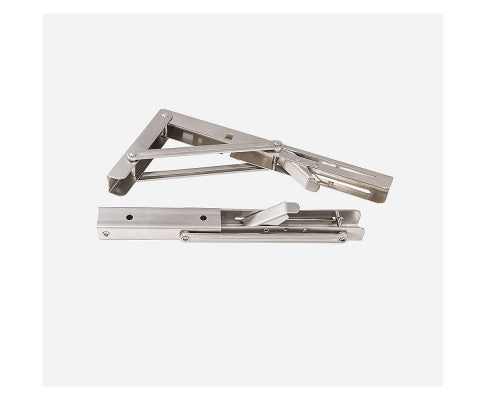 Heavy Duty Stainless Steel Folding Table Bracket (2X 10", 50Kg Load)