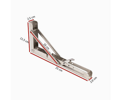 Heavy Duty Stainless Steel Folding Table Bracket (2X 10", 50Kg Load)
