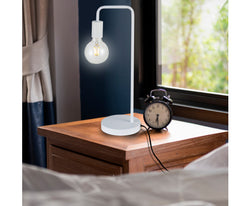 Modern Table Lamp Desk Light Base Bedside Bedroom White