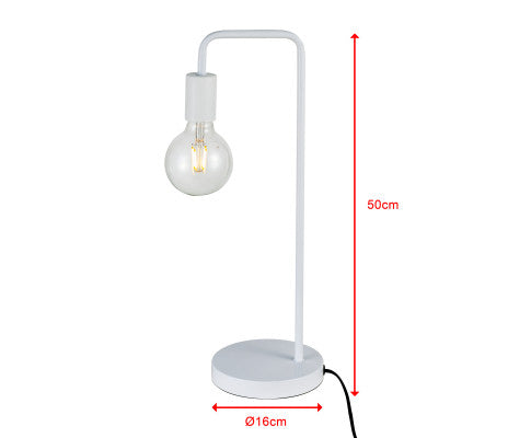 Modern Table Lamp Desk Light Base Bedside Bedroom White