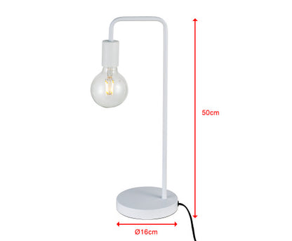 Modern Table Lamp Desk Light Base Bedside Bedroom White