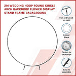 2M Wedding Hoop Round Circle Arch Backdrop Flower Display Stand