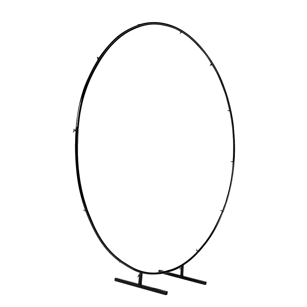 2M Wedding Hoop Round Circle Arch Backdrop Flower Display Stand Frame Background Black