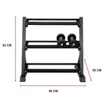 Dumbbell Rack Heavy Duty 3-Tier Home Gym Fitness Stand