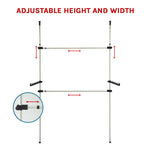 Heavy Duty Adjust Clothes Rail Storage Garment Shelf Hanging Display Stand Rack