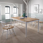 Lory 1.2m 4 seater dining table- Natural + White