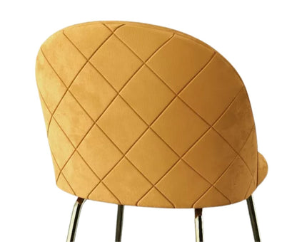 Gold Dining Set Table and Chairs 5 Piece