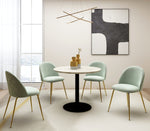 Gold-Black 5 Piece Dining Set Table and Chairs