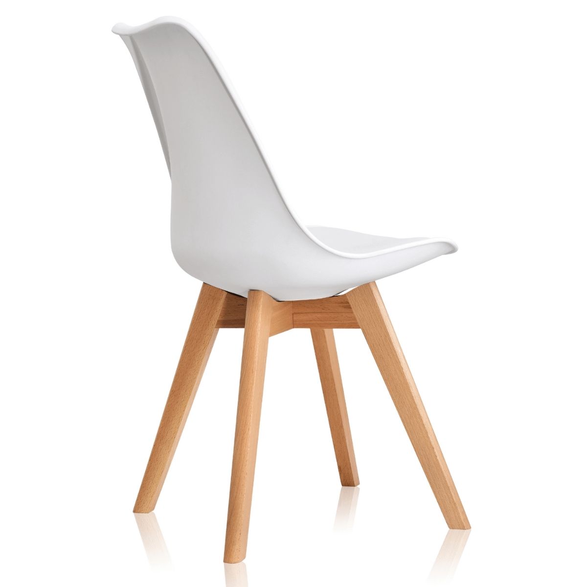 Mid-Century Design Dining Chair Set of 2-White