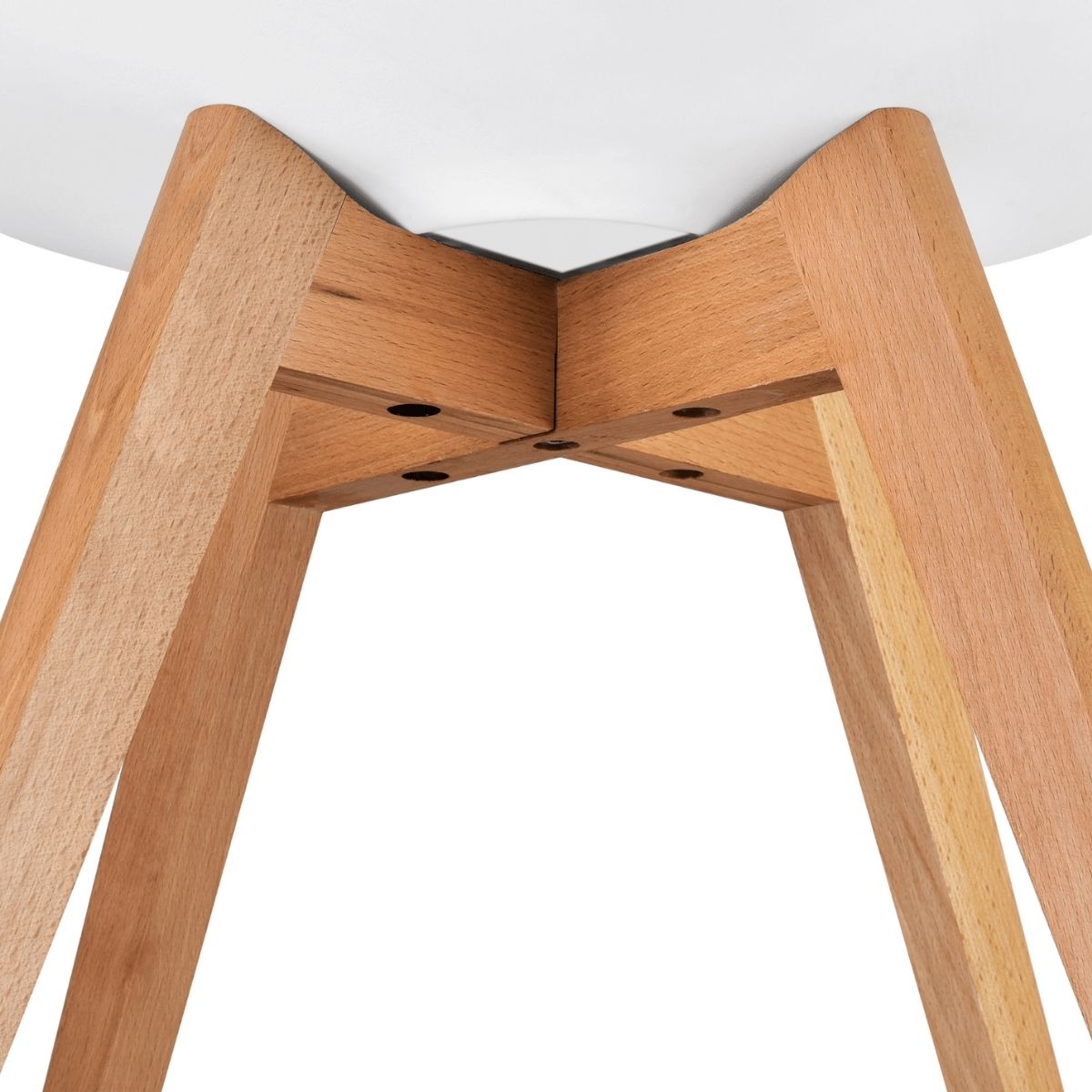 Mid-Century Design Dining Chair Set of 2-White