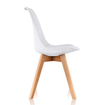 Mid-Century Design Dining Chair Set of 2-White