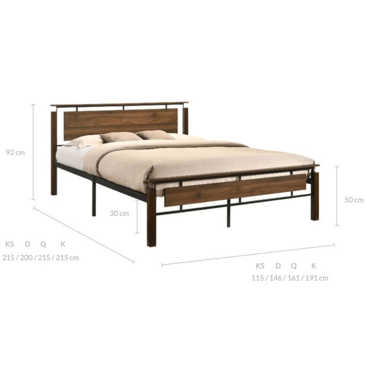 Industrial Bed Size King Single 
