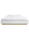 Aiden Industrial Contemporary White Oak Bed Base Bed Frame