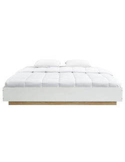 Industrial Contemporary Bed Base Bed Frame White Oak

