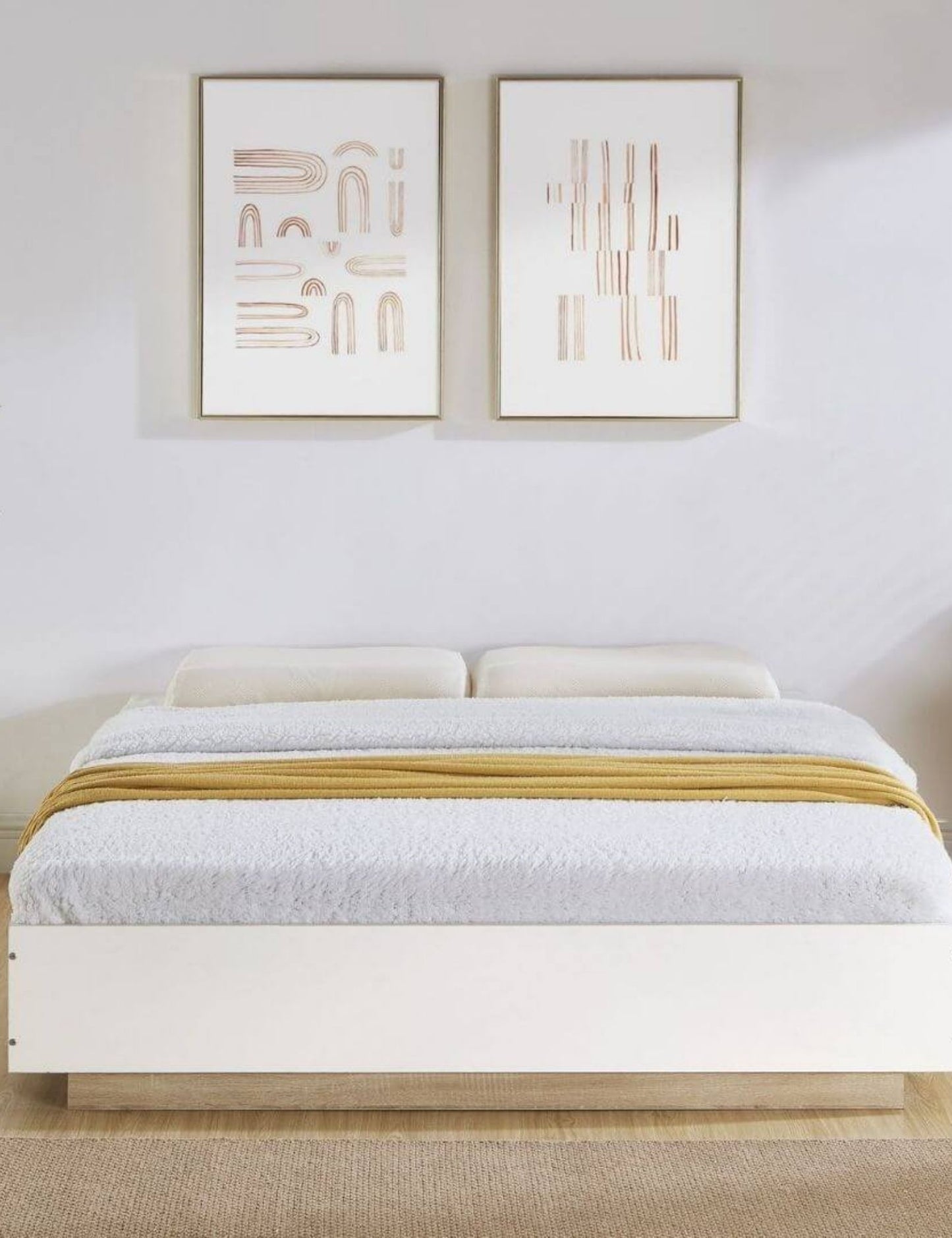 Coastal Styling Bedframe White Oak