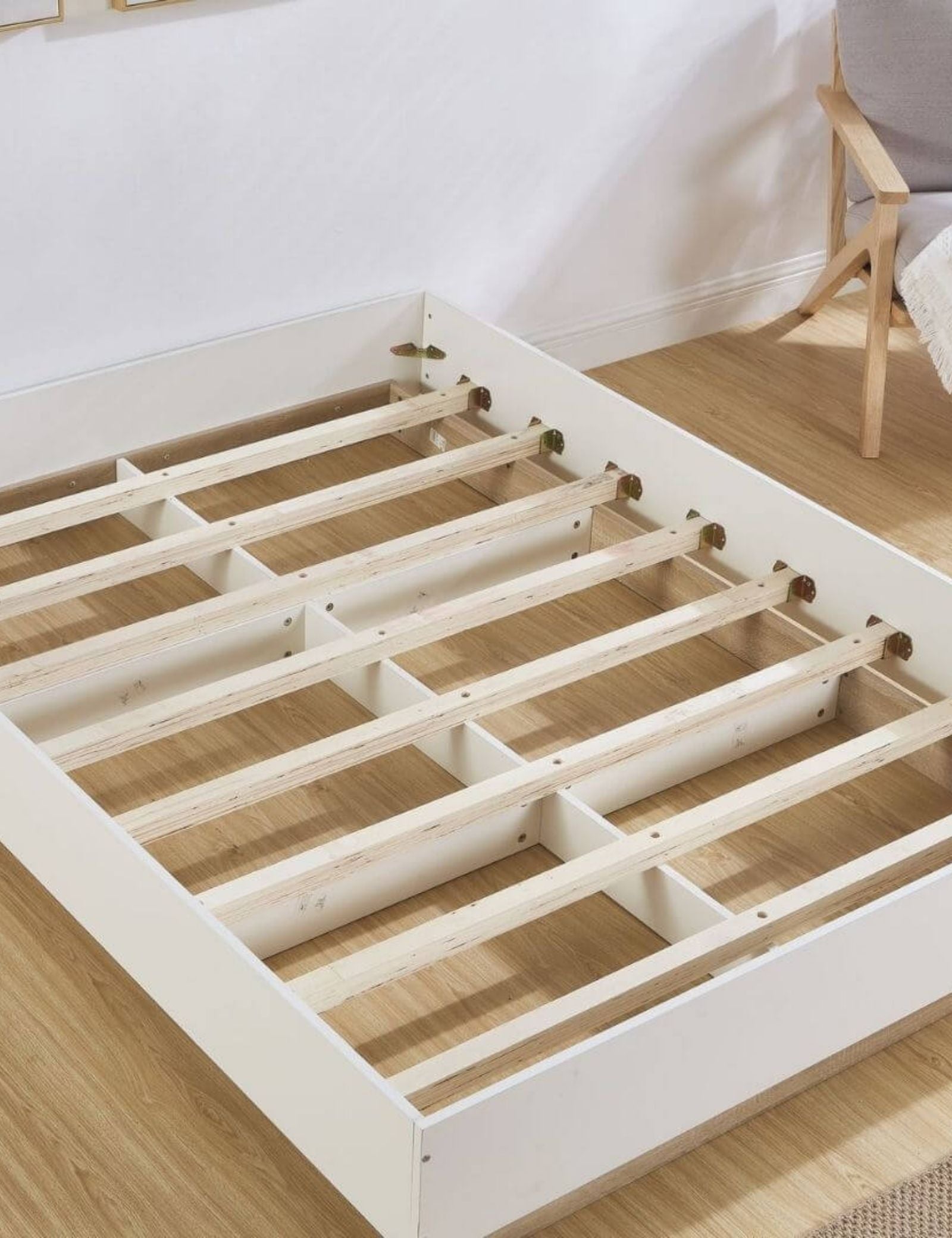 Coastal Styling Bedframe White Oak