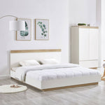 King Size Bed Frame White Oak