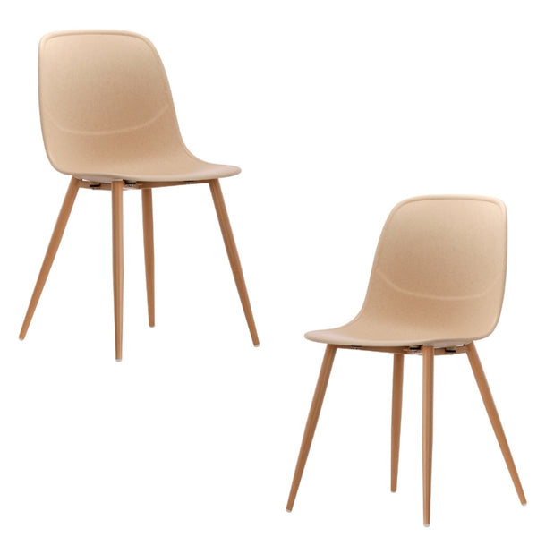  Versatile Dining Chair Set of 2 - Natural