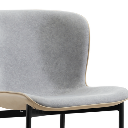 Mid-Century Design Dining Chair Set of 2-Grey 
