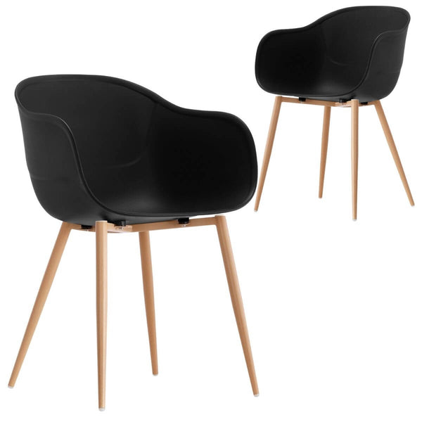  Charming Beetle Dining Chair Set of 2-Black