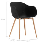 Charming Beetle Dining Chair Set of 2-Black