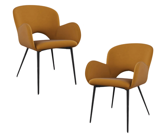 Orange 5 Piece Dining Set Table and Chairs